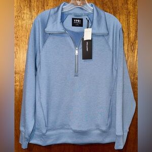 YPB Women's Blue neoKNIT Quarter-Zip Sweatshirt Size Small Abercrombie & Fitch